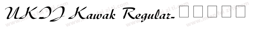UKIJ Kawak Regular字体转换
